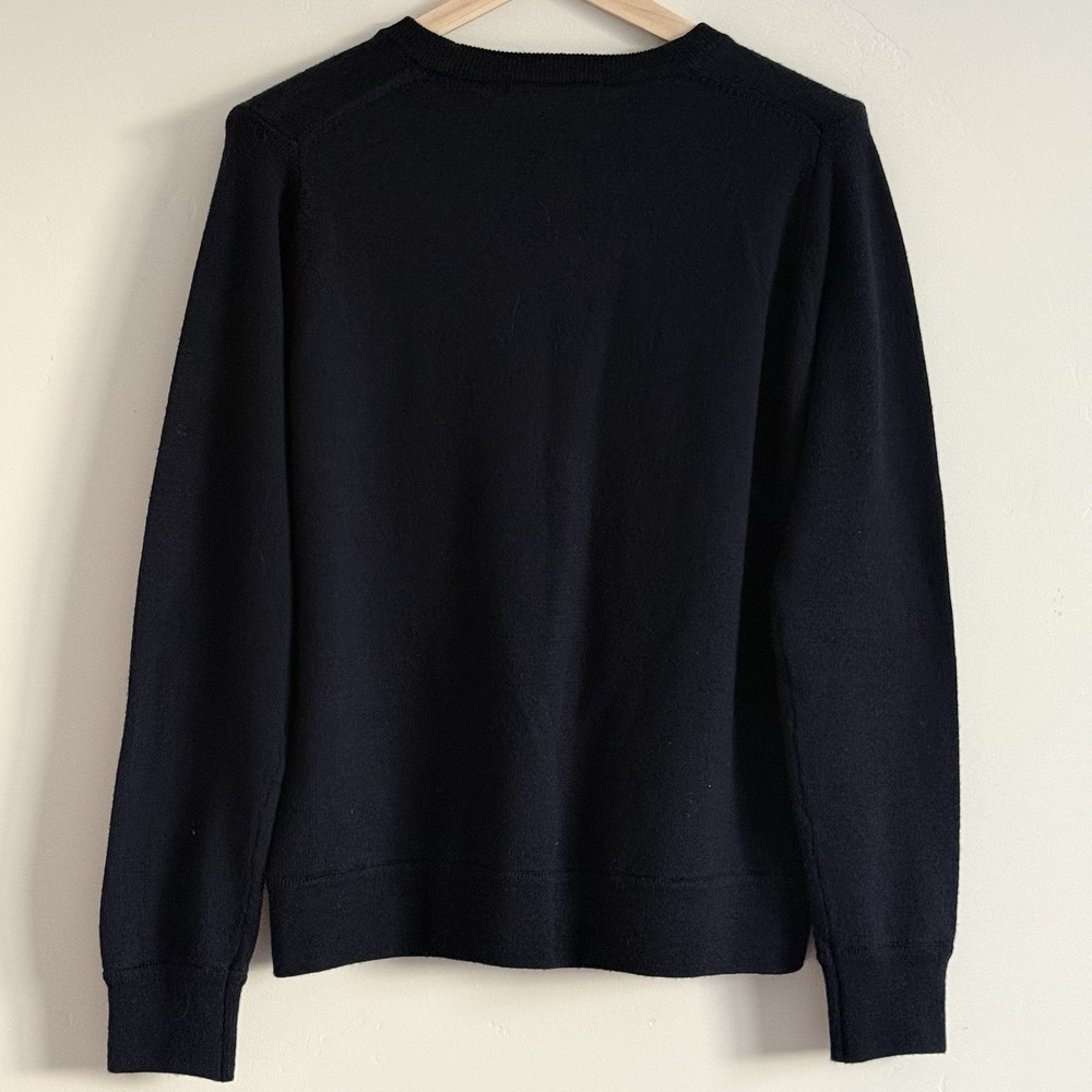 Icebreaker Sweater Men's XL Navy 100% Merino Wool Crew Neck Preppy Ski Luxury - Picture 9 of 9